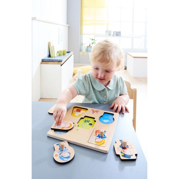 ХАБА Дървен пъзел с дръжки Професии (1+)