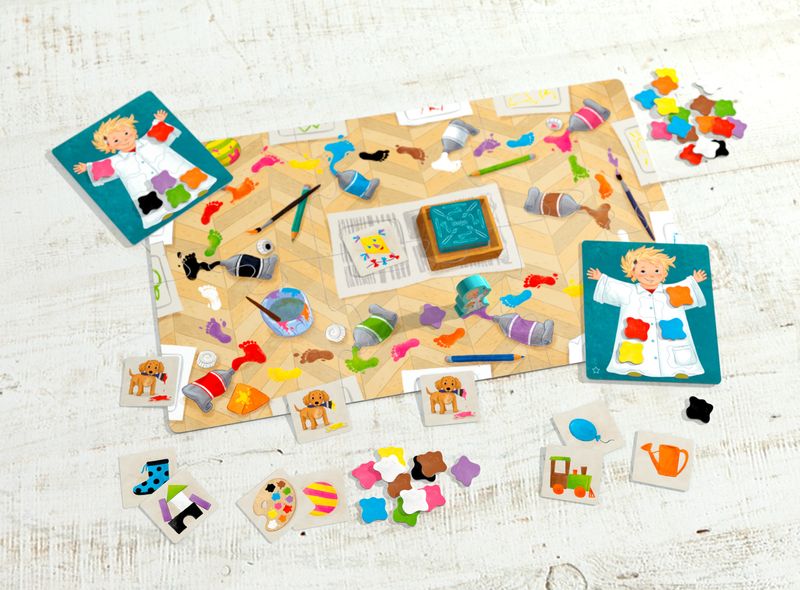 ХАБА Детска настолна игра Цветни петна Оцвети палтото! (3-6)