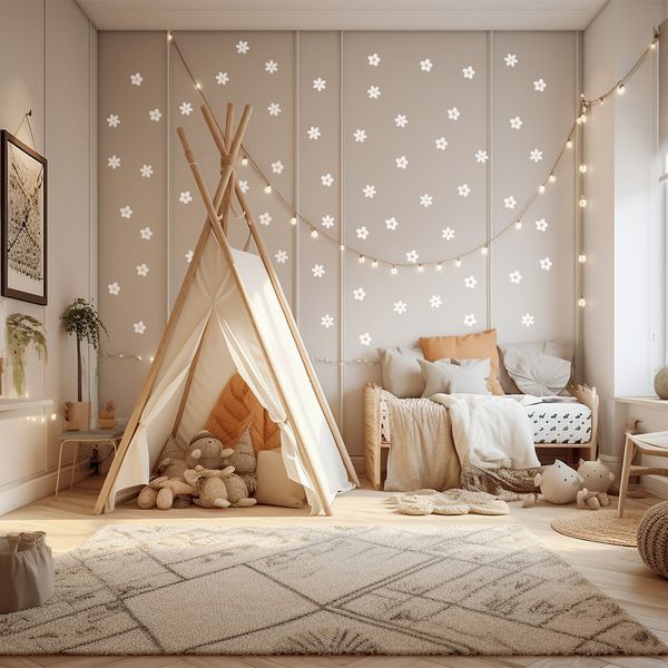 Pastelowe Love стикери за стена Красиви маргаритки X