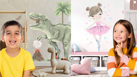 🦖🧚♀️ 5 креативни идеи за тематична декорация на детската стая – от динозаври до балерини