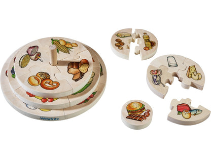 ХАБА Триизмерен дървен пъзел Хранителна пирамида