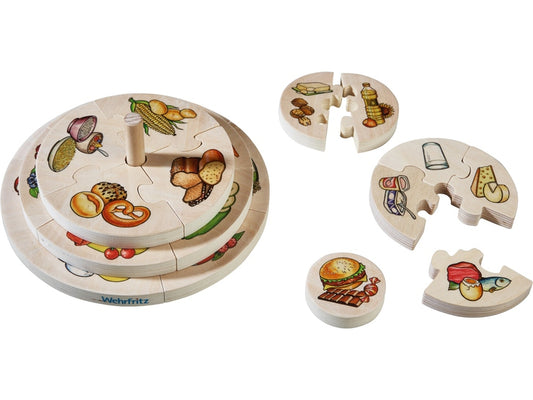 ХАБА Триизмерен дървен пъзел Хранителна пирамида