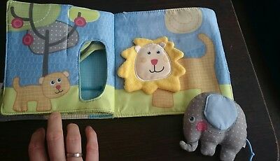 ХАБА Мека бебешка 3Д книжка Слонът и приятели