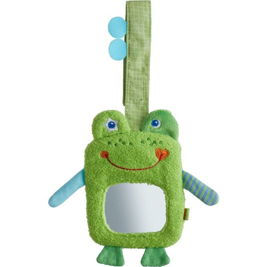 ХАБА Мека висяща бебе играчка с огледало Жаба