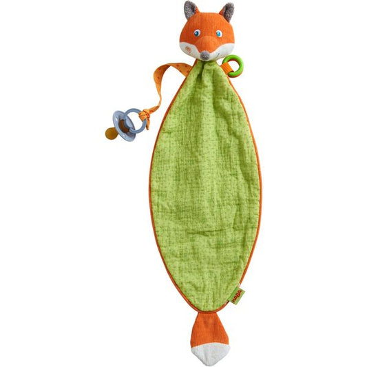 ХАБА Мека играчка кърпичка и държач за залъгалка КУМА ЛИСА