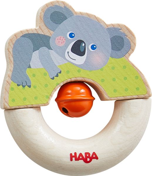 ХАБА Дървена бебешка дрънкалка Коала