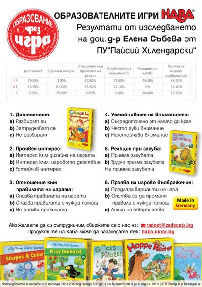 ХАБА Настолна детска игра ГЛАДНОТО МЕЧЕ (2+)