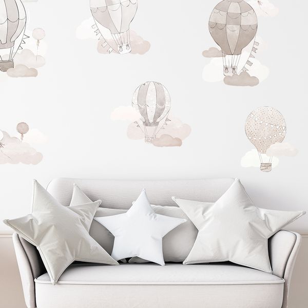 Pastelowe Love стикери за стена Бежови балони
