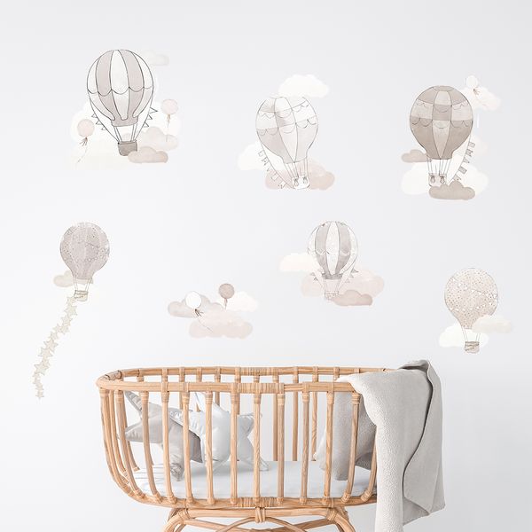 Pastelowe Love стикери за стена Бежови балони