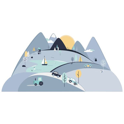 Pastelowe Love стикери за стена Сини планини