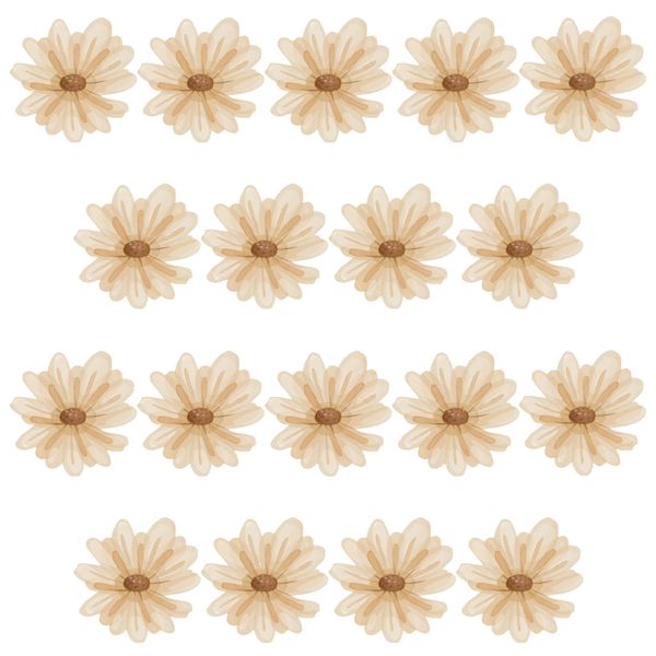 Pastelowe Love стикери за стена Красиви маргаритки в стил Бохо