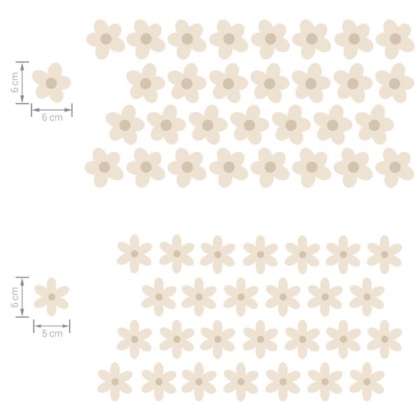 Pastelowe Love стикери за стена Красиви маргаритки I