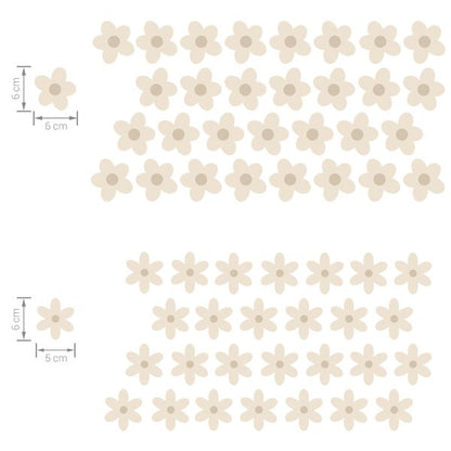Pastelowe Love стикери за стена Красиви маргаритки I