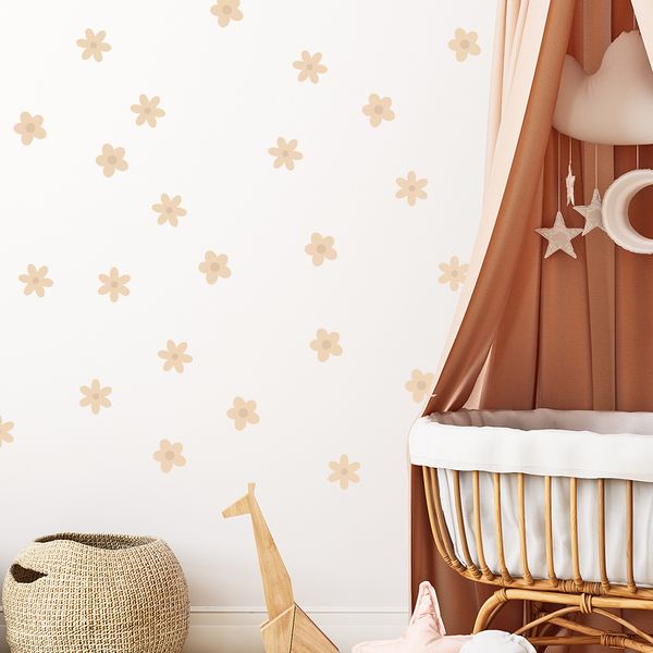 Pastelowe Love стикери за стена Красиви маргаритки II