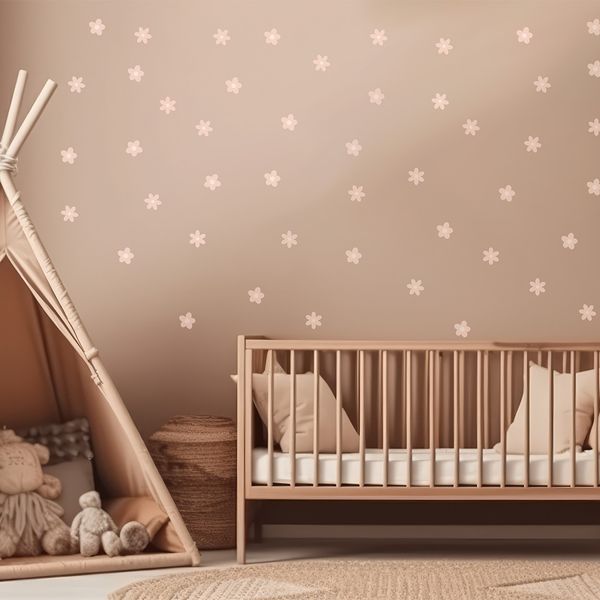 Pastelowe Love стикери за стена Красиви маргаритки IX