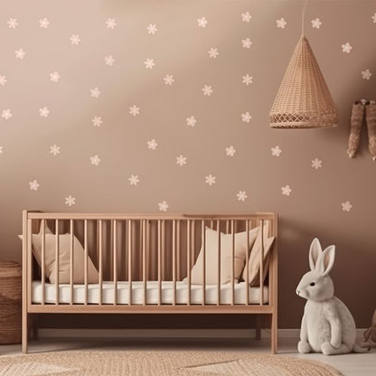 Декорация за стена с маргаритки. Самозалепящи се стикери за стена с два вида маргаритки с нежни цветове за всяка детска стая от Pastelowe Love | 4myfamily