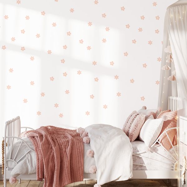 Pastelowe Love стикери за стена Красиви маргаритки IX