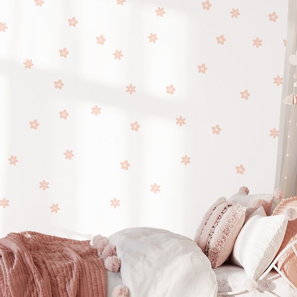 Pastelowe Love стикери за стена Красиви маргаритки IX