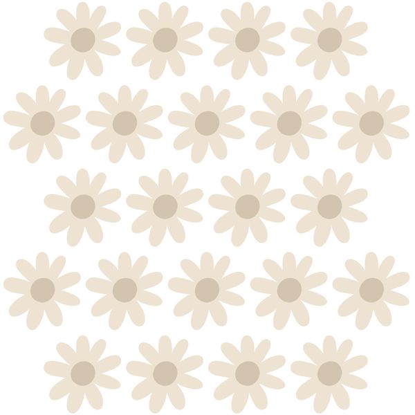 Pastelowe Love стикери за стена Красиви маргаритки V