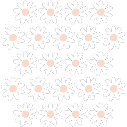 Pastelowe Love стикери за стена Красиви маргаритки VII