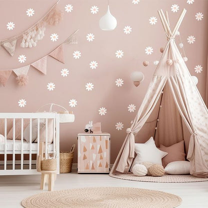 Pastelowe Love стикери за стена Красиви маргаритки VII