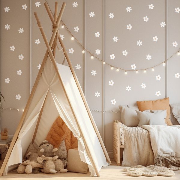 Pastelowe Love стикери за стена Красиви маргаритки X