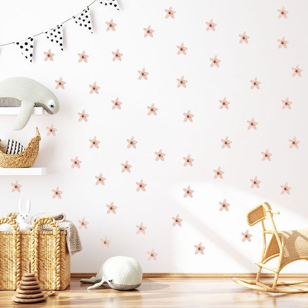 Декорация за стена с маргаритки. Стикерите за стена с маргаритки са създадени за всички почитатели на нежните мотиви и естествените цветове от Pastelowe Love | 4myfamily