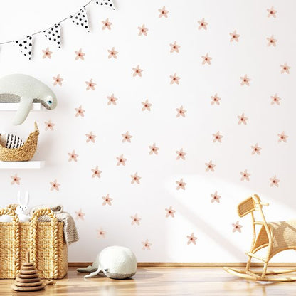 Декорация за стена с маргаритки. Стикерите за стена с маргаритки са създадени за всички почитатели на нежните мотиви и естествените цветове от Pastelowe Love | 4myfamily