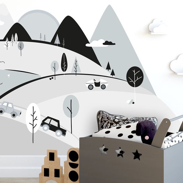 Pastelowe Love стикери за стена Сиви планини