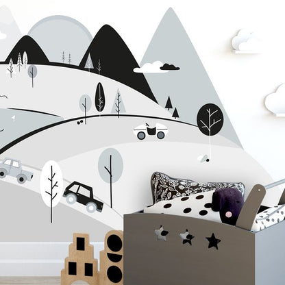 Pastelowe Love стикери за стена Сиви планини