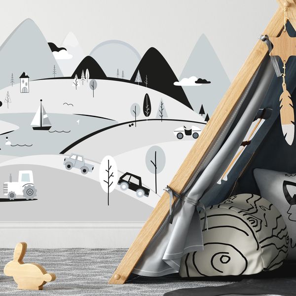 Pastelowe Love стикери за стена Сиви планини