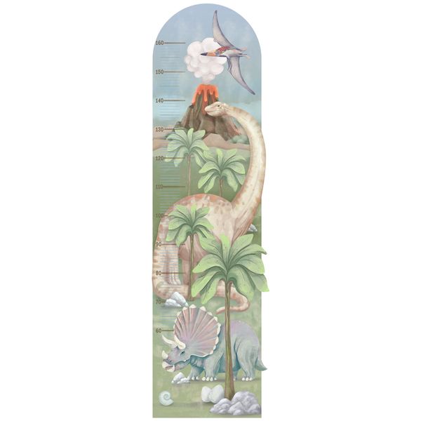 Pastelowe Love стикери за стена за измерване на височина Динозаври