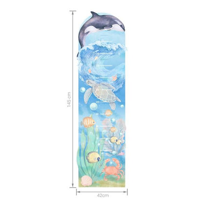 Pastelowe Love стикери за стена за измерване на височина Подводен свят