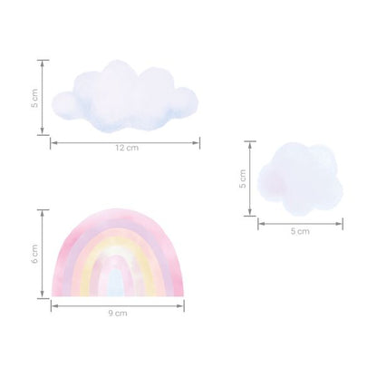 Pastelowe Love стикери за стена Мини дъги в розов цвят