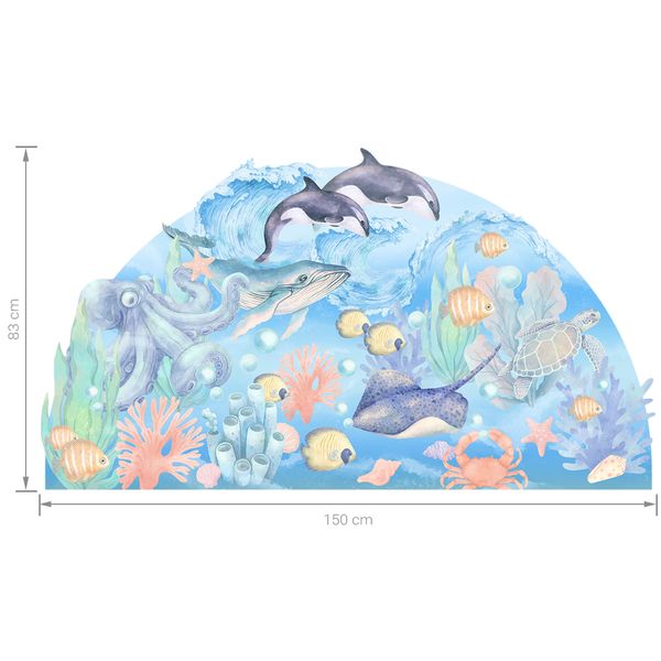 Pastelowe Love стикер за стена Подводен свят